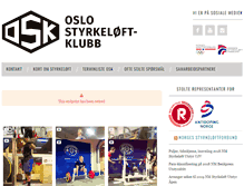 Tablet Screenshot of oslostyrkeloftklubb.no